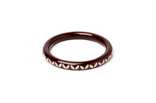 Narrow Saddle Brown Bangle
