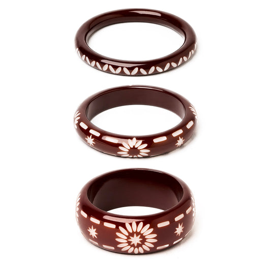 Saddle Brown Bangles Set of 3