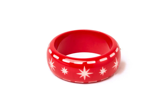 Wide Necktie Red Bangle