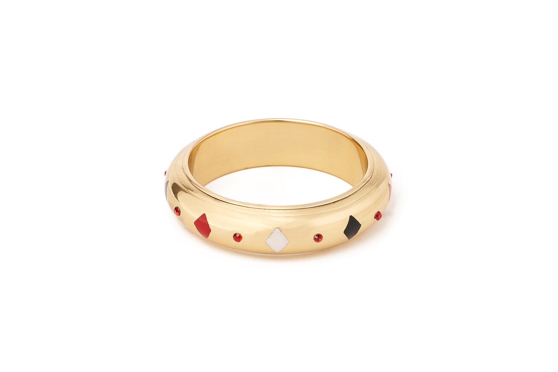 Splendette vintage inspired 1950s Gold Casino smaller size Midi Diamonds Metal Maiden Bangle