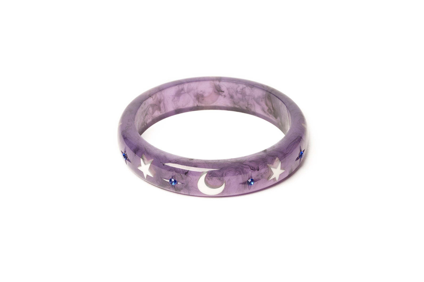 Splendette vintage inspired 1950s Halloween style purple Midi Poison Bangle
