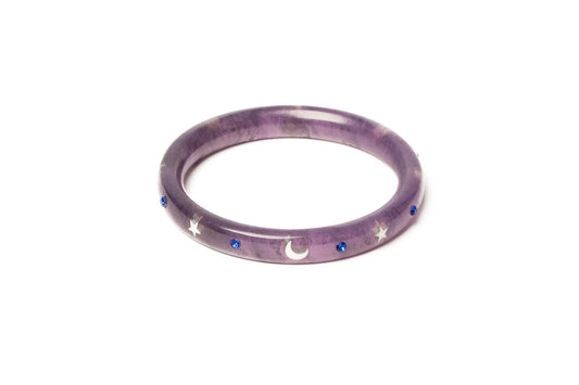 Splendette vintage inspired 1950s Halloween style purple Narrow Poison Bangle