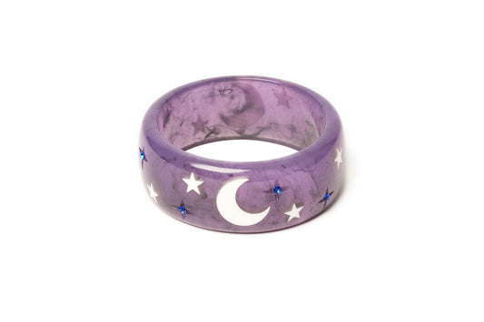 Splendette vintage inspired 1950s Halloween style purple Wide Poison Bangle