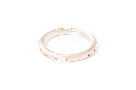 Splendette vintage inspired 1950s retro tropical style Narrow Pineapple Clear Bangle