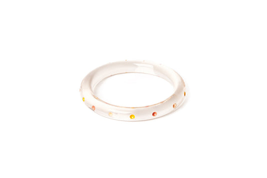 Splendette vintage inspired 1950s retro tropical style smaller size Narrow Pineapple Clear Maiden Bangle