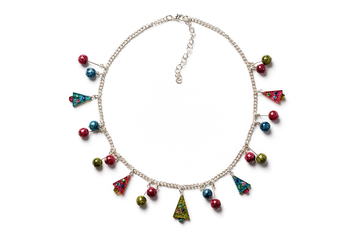 Decked Out Christmas Tree Necklace