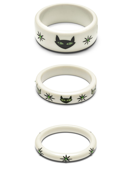 Black Cat Bangles Set of 3
