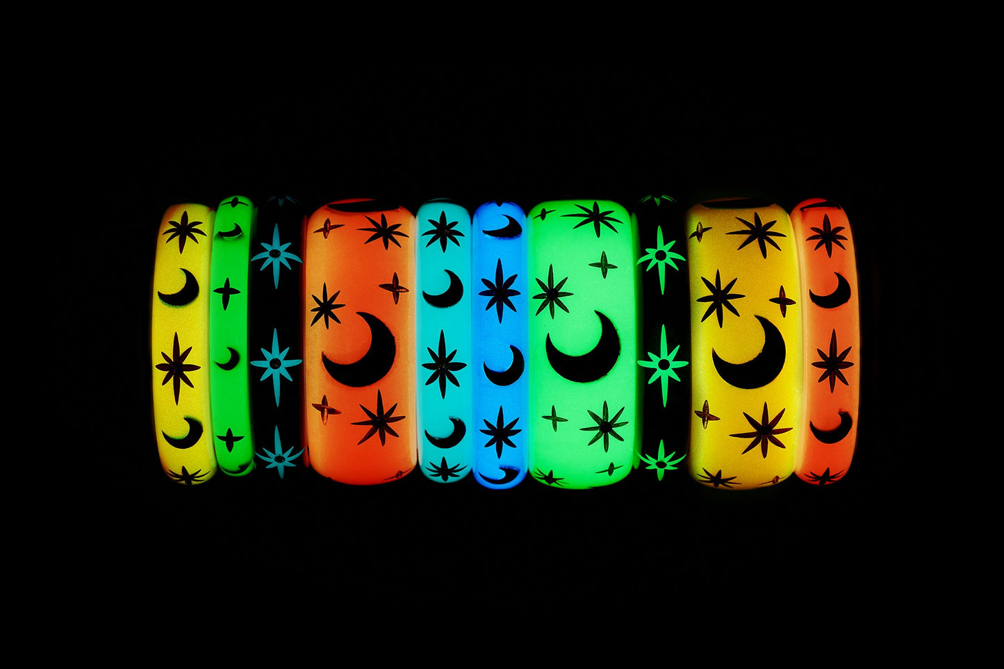 Spirit Moon Drop Hoop Earrings