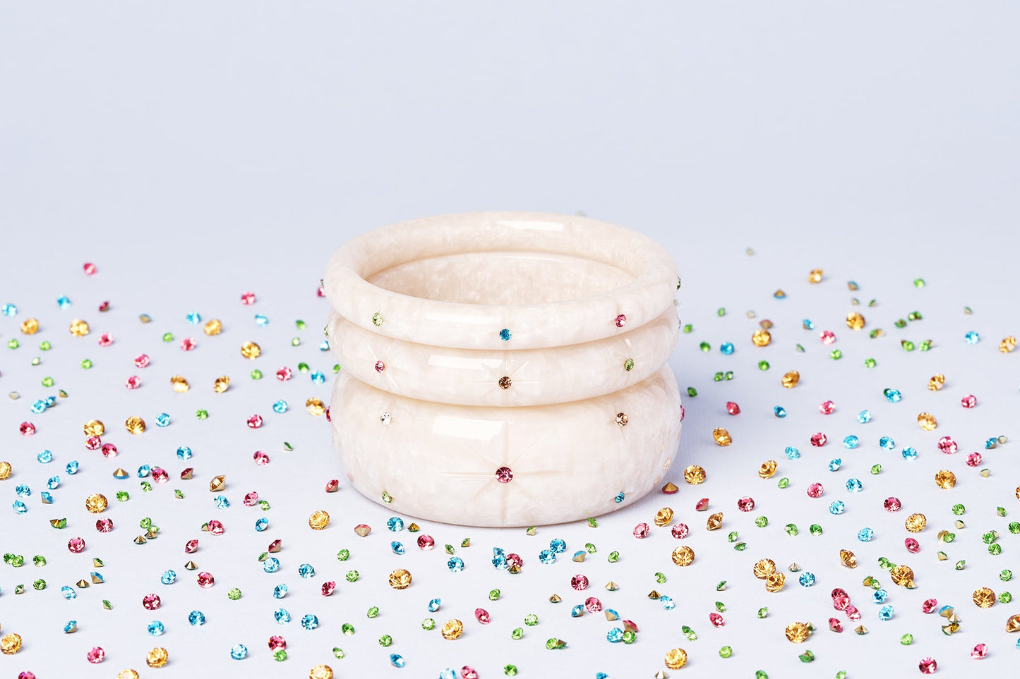 Set of Three Frosted Gems Bangles