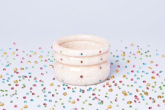 Set of Three Frosted Gems Bangles
