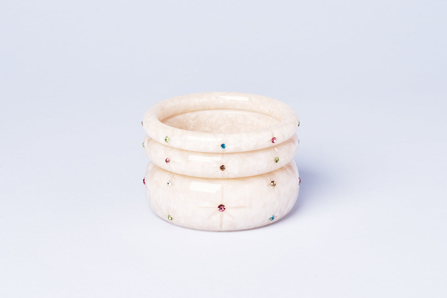 Narrow Frosted Gems Bangle