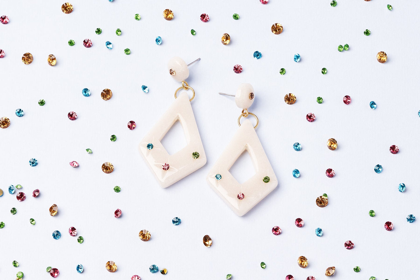Frosted Gems Drop Earrings