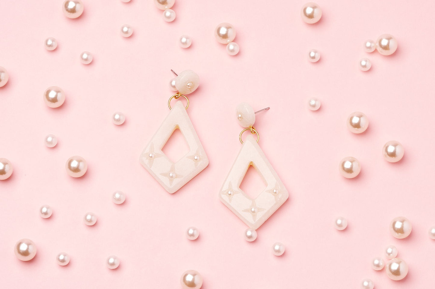 Frosted Pearls Drop Earrings