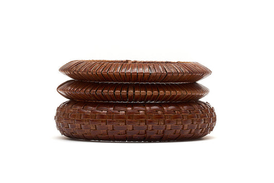 Splendette vintage inspired 1940s 1950s tropical style Mid Woven Bangle Set of Three
