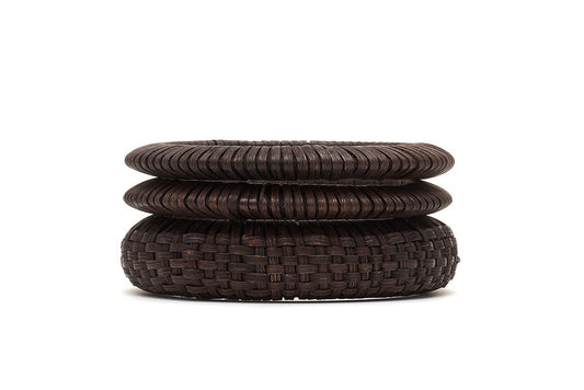 Archive - Set of 3 Dark Woven Bamboo Bangles