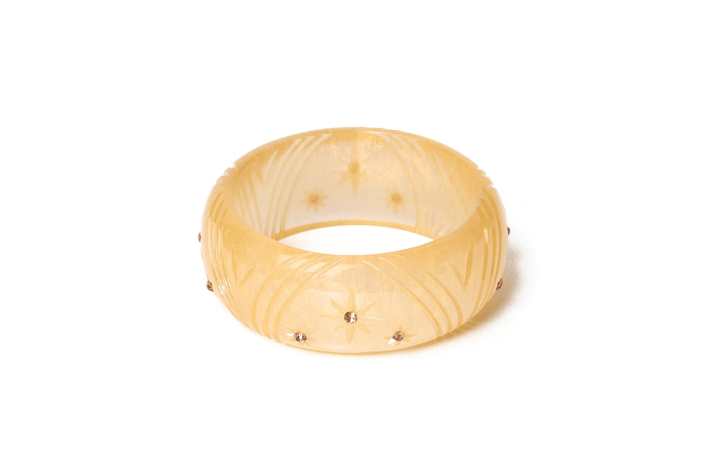Wide Gold Voile Bangle