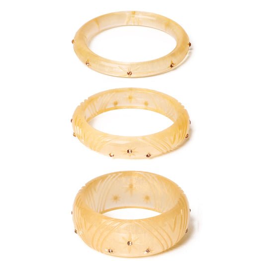 Gold Voile Bangles Set of 3