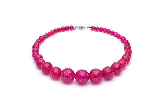 Archive - Fuchsia Glitter Bead Necklace