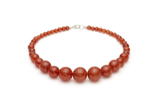 Archive - Bronze Glitter Bead Necklace