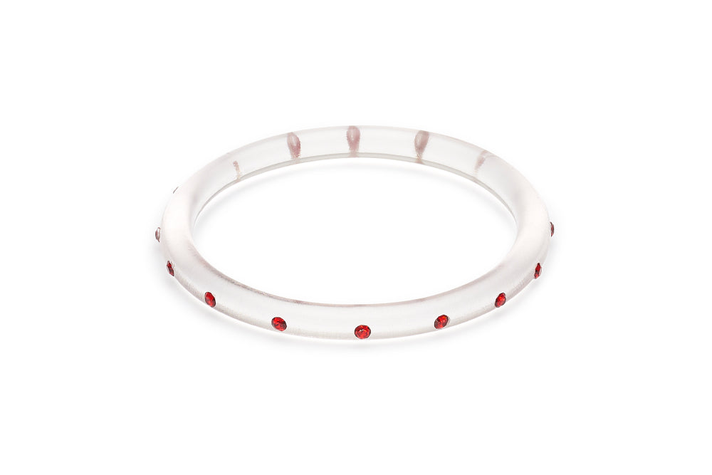 Narrow Poppy Diamante Duchess Bangle