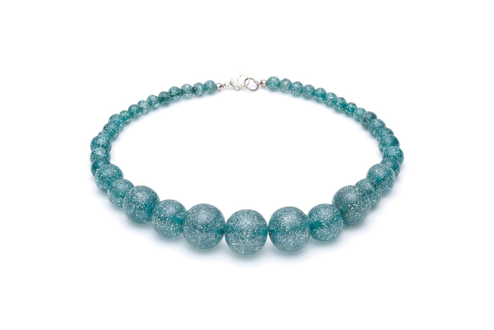 Archive - Teal Glitter Bead Necklace