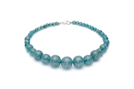 Archive - Teal Glitter Bead Necklace