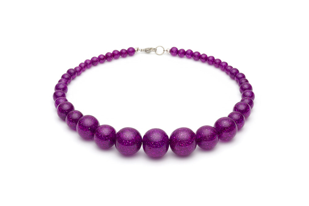 Archive - Purple Glitter Bead Necklace