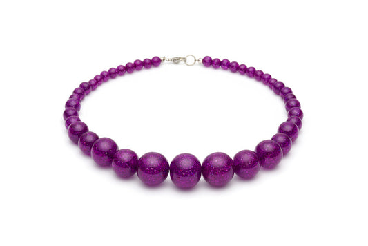 Archive - Purple Glitter Bead Necklace