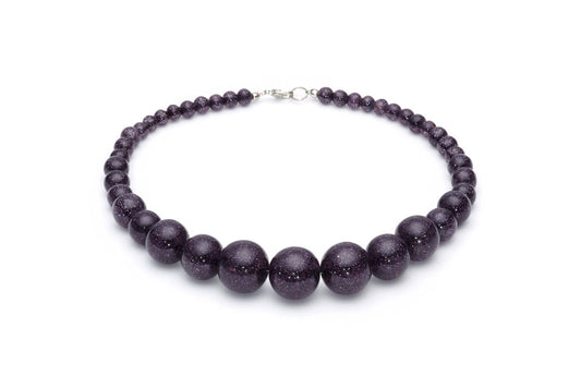 Archive - Gunmetal Glitter Bead Necklace