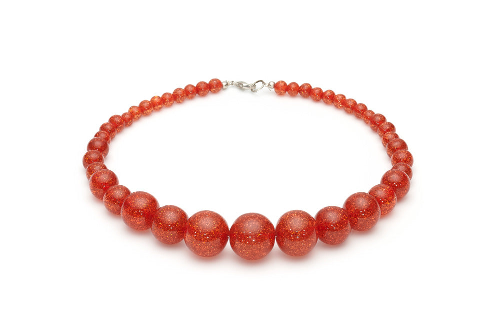 Archive - Amber Glitter Bead Necklace